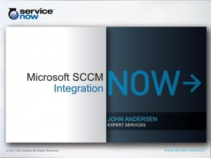 ServiceNow integration to Microsoft SCCM